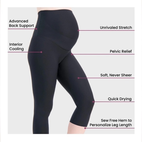 The GLOWE Collection Maternity Leggings Tights capri - Picture 3 of 10